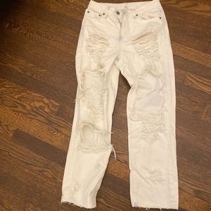 White Carmar ripped jeans